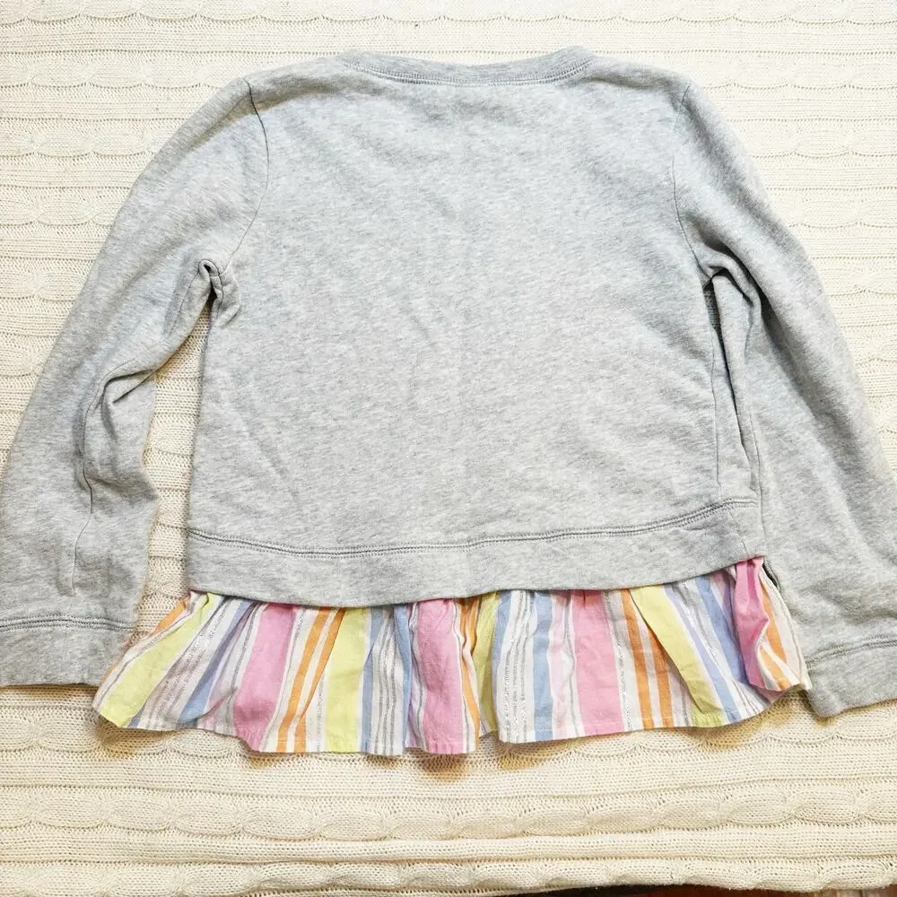 Harper Canyon Skirted Sweatshirt sz 7 Gray Crewneck Sweatshirt